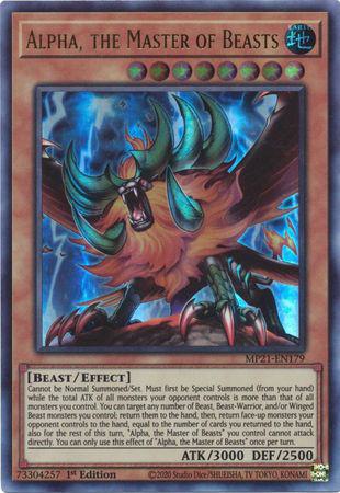 Alpha, the Master of Beasts - MP21-EN179 - Ultra Rare - 1st Edition