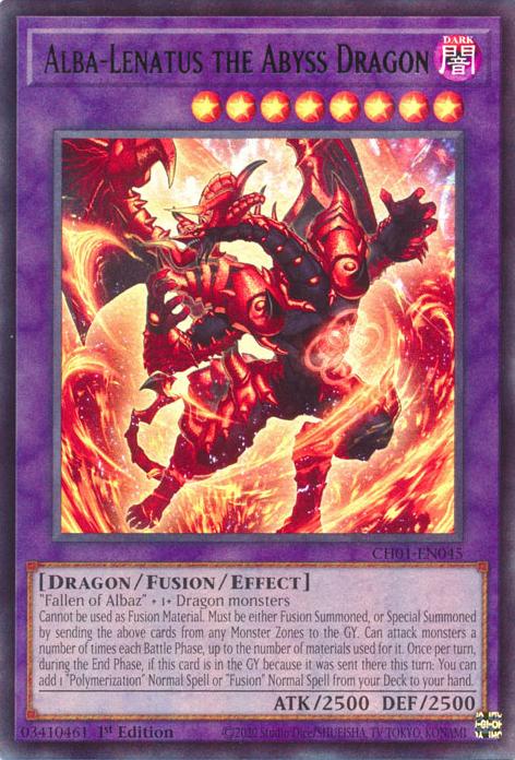 Alba-Lenatus the Abyss Dragon - CH01-EN045 - Ultra Rare - 1st Edition