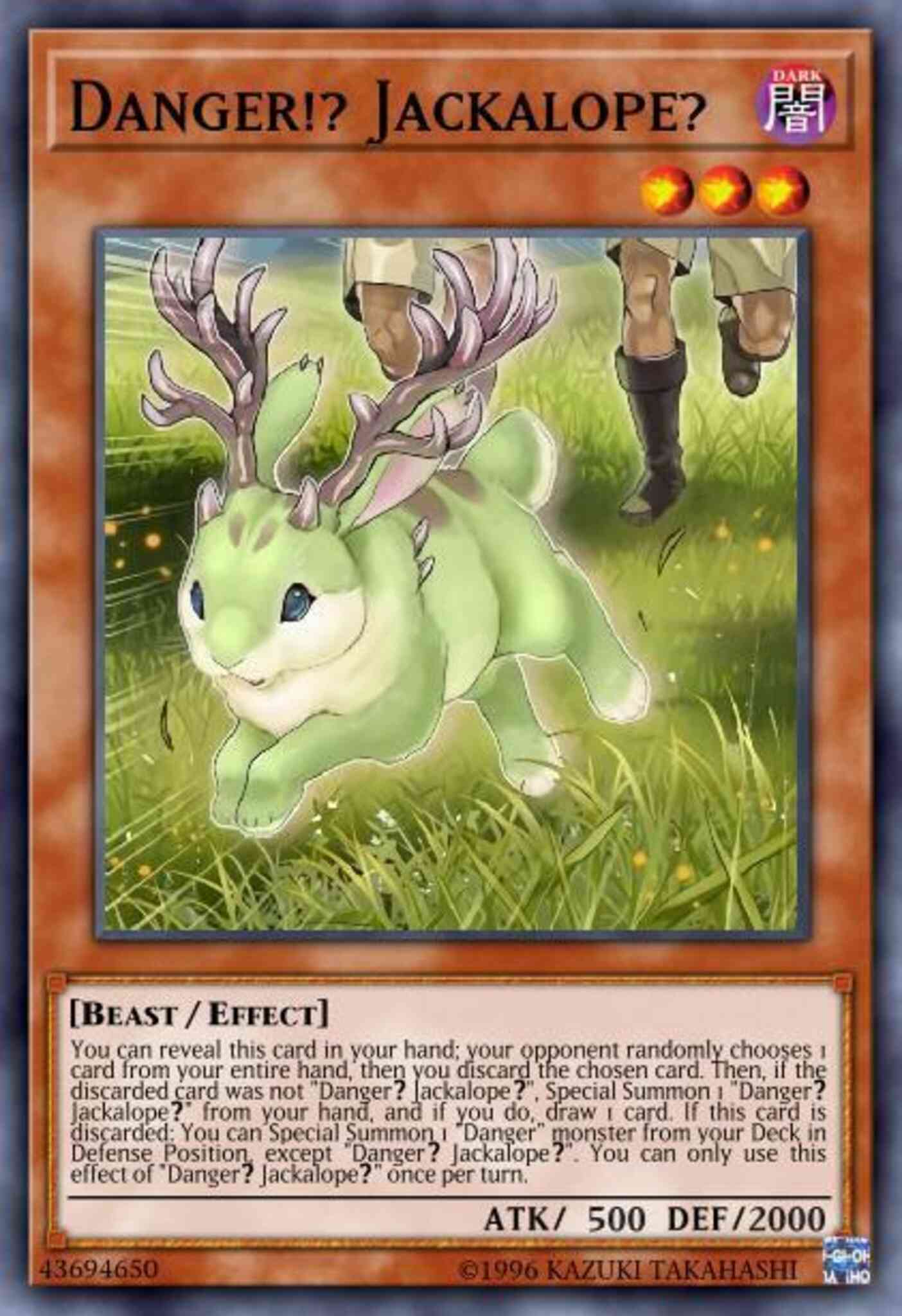 Danger!? Jackalope? - MP19-EN139 - Prismatic Secret Rare - 1st Edition