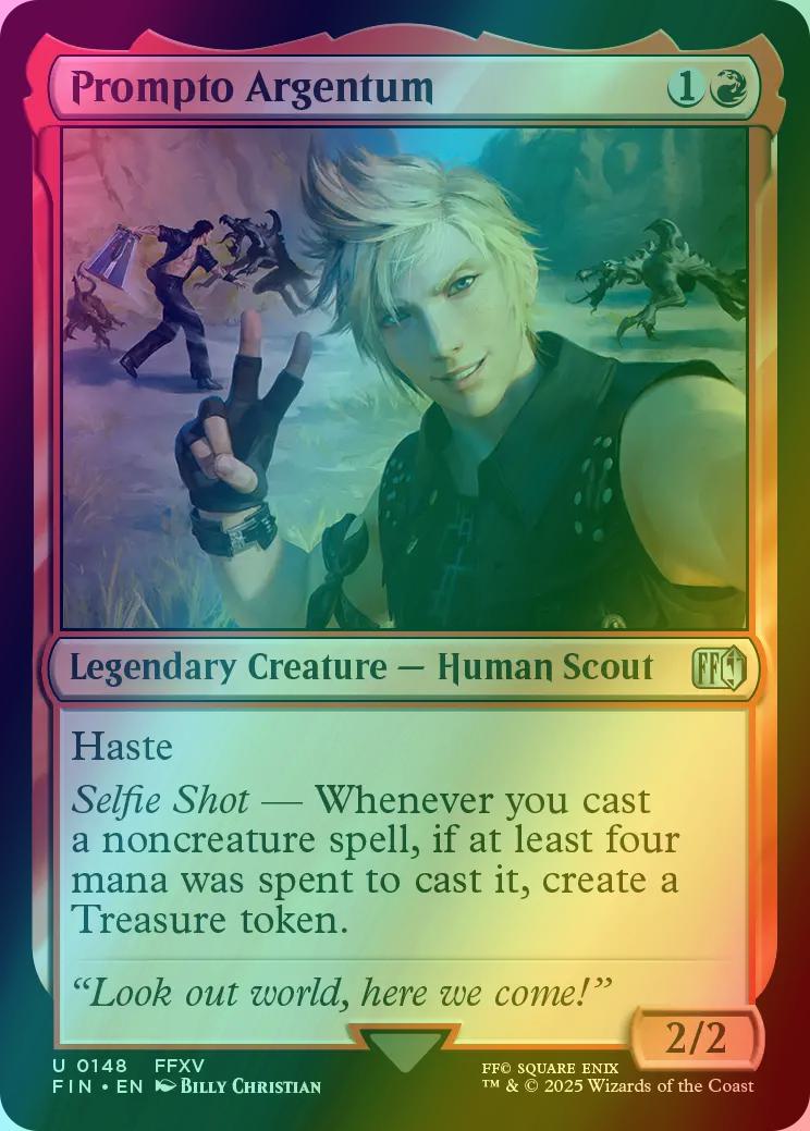 prompto mtg card Prompto Argentum [148] [FINAL FANTASY] [Foil] – Face to Face Games