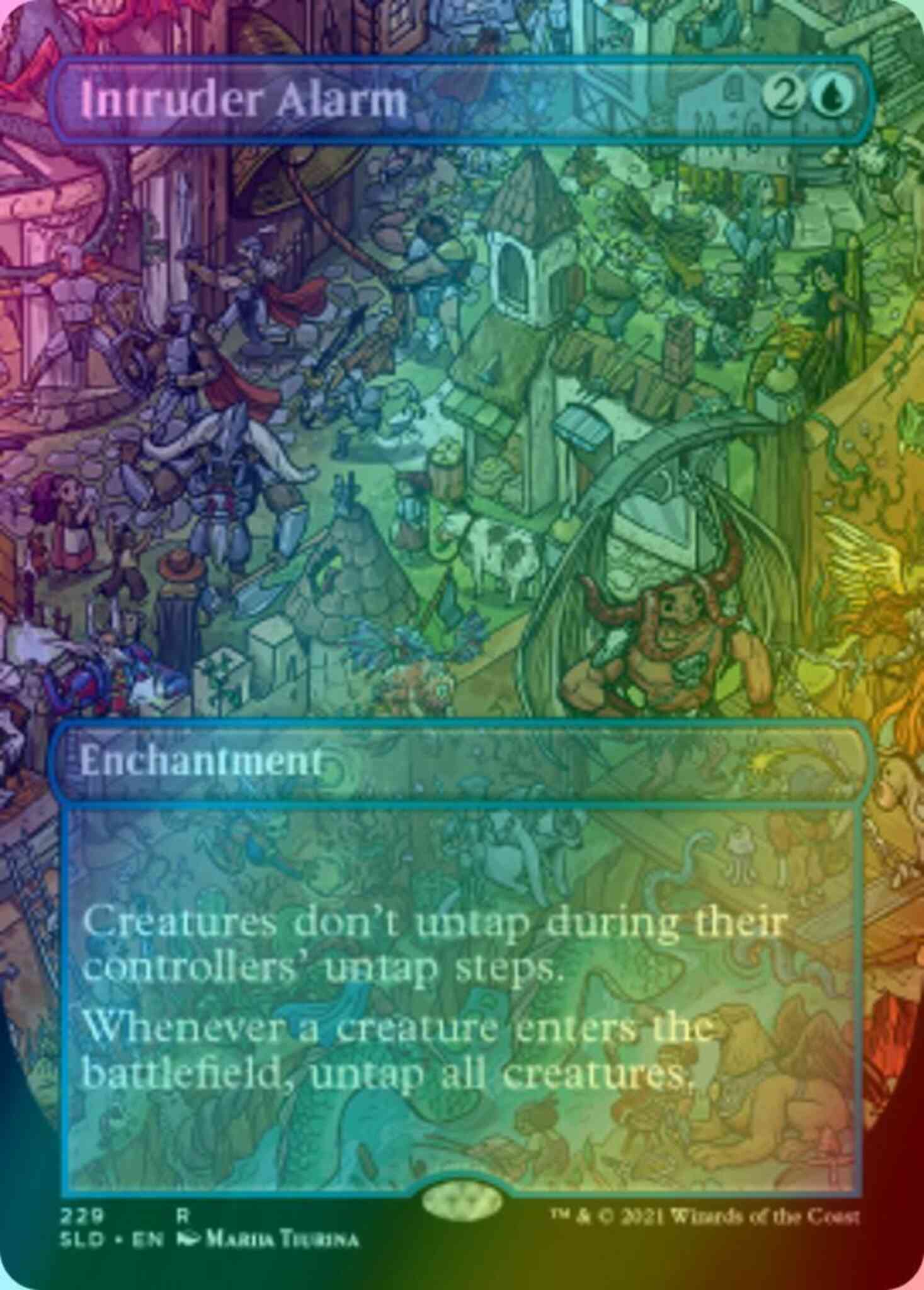 Intruder Alarm [0229] [Borderless] [Fblthp: Totally Lost] [Secret Lair  Drop] [Foil] – Face to Face Games