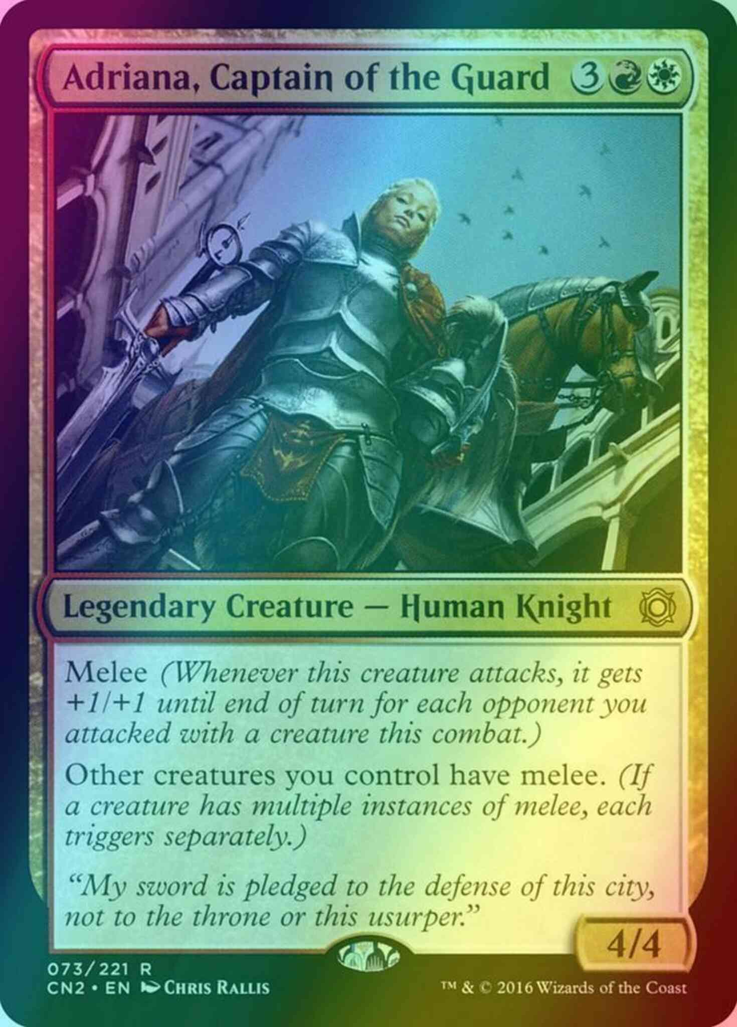 Adriana, Captain of the Guard [73] [Conspiracy Take The Crown] [Foil] –  Face to Face Games