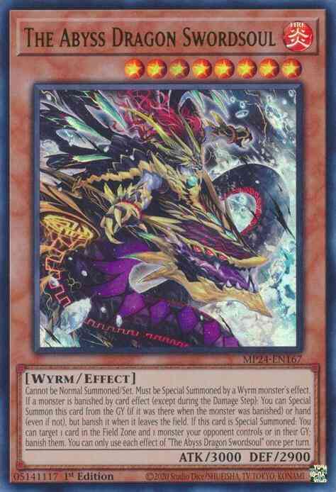 The Abyss Dragon Swordsoul - MP24-EN167 - Ultra Rare - 1st Edition