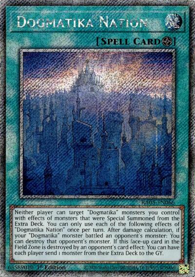 Dogmatika Nation - RA05-EN066 - Platinum Secret Rare - 1st Edition