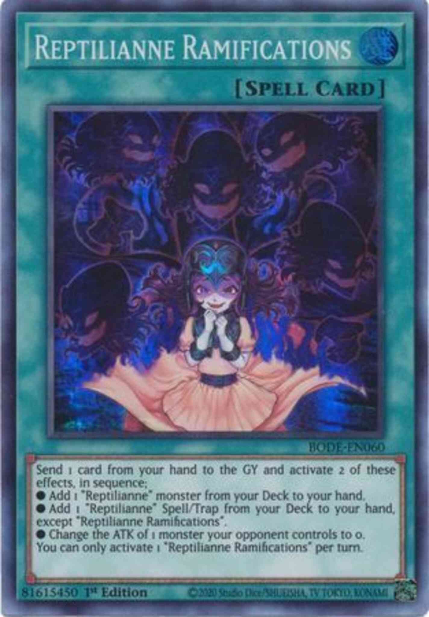 Reptilianne Ramifications - BODE-EN060 - Super Rare - 1st Edition