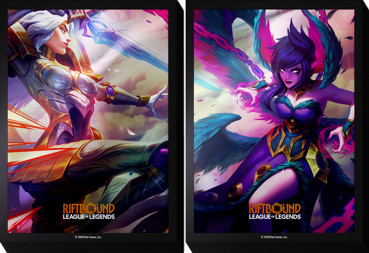 Riftbound: League of Legends TCG Art Sleeves - Standard Size - 100ct - Vendetta - Kayle vs Morgana