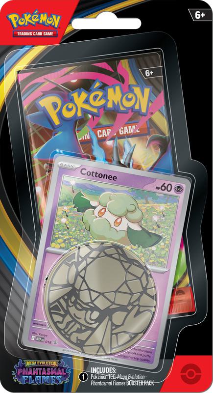 海外 Phantasmal Flames 10パック 正規品 Cottonee Pokémon TCG: Mega Evolution - Phantasmal Flames - Blister Pack