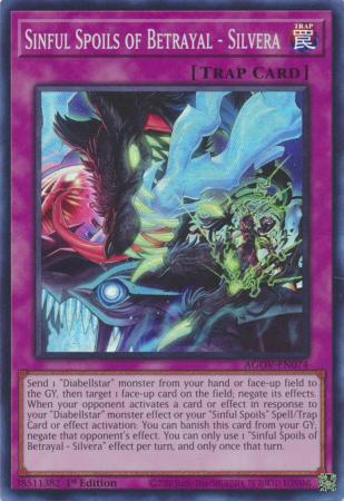 Sinful Spoils of Betrayal - Silvera - AGOV-EN074 - Super Rare - 1st Edition