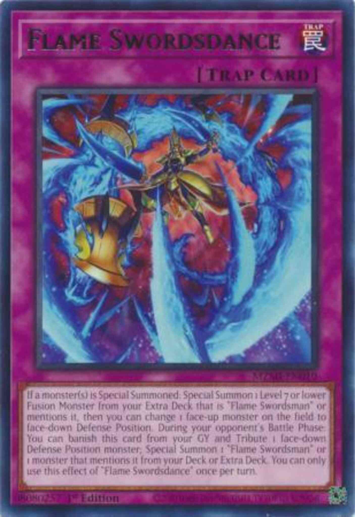 Flame Swordsdance - MZMI-EN010 - Rare - 1st Edition