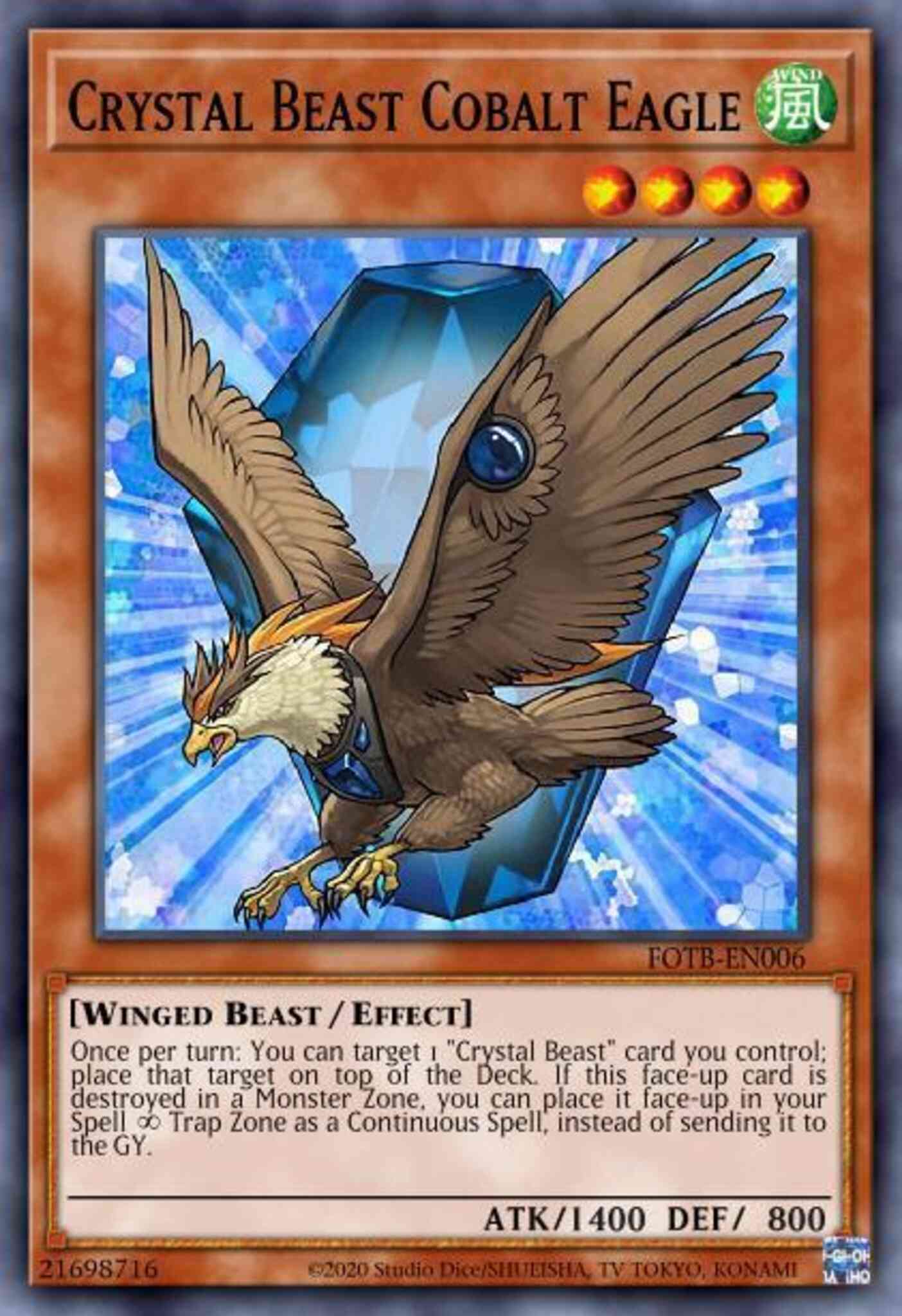 Crystal Beast Cobalt Eagle - DP07-EN006 - Common - Unlimited