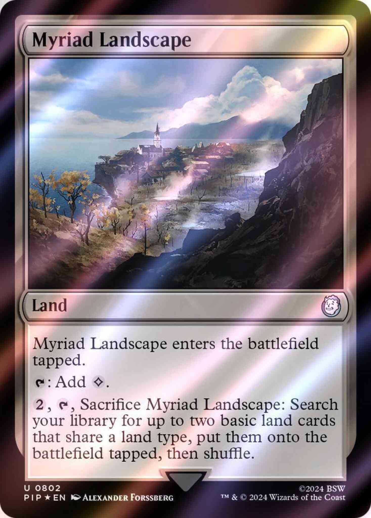 how are mtg cards made Myriad Landscape [802] [Fallout] [Surge Foil] – Face to Face Games