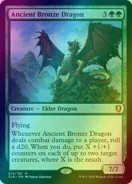 Ancient Bronze Dragon [214] [Commander Legends: Battle for Baldur's Gate]  [Foil] – Face to Face Games