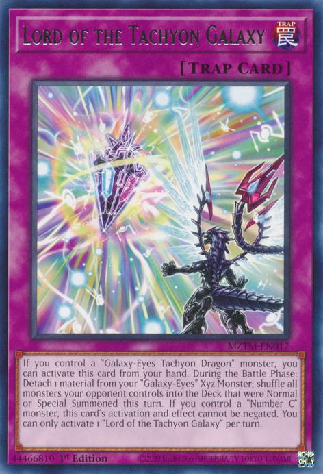 Lord of the Tachyon Galaxy - MZTM-EN017 - Rare - 1st Edition