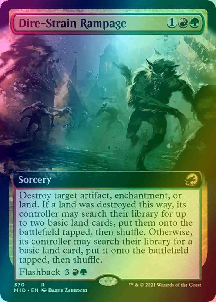 Dire-Strain Rampage [370] [Extended Art] [Innistrad: Midnight Hunt] [Foil]  – Face to Face Games