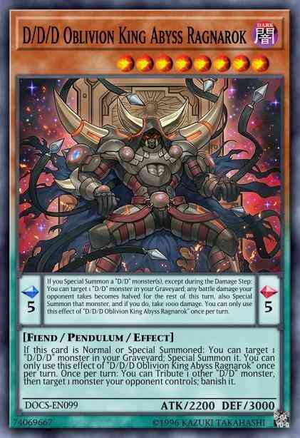 D/D/D Oblivion King Abyss Ragnarok - DOCS-EN099 - Rare - 1st Edition