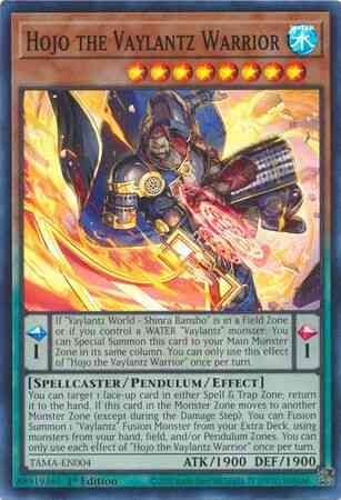 Hojo the Vaylantz Warrior - TAMA-EN004 - Super Rare - 1st Edition