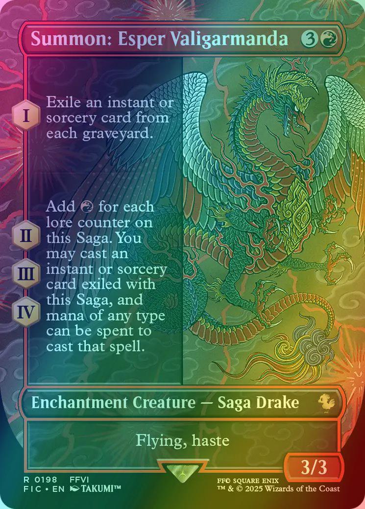 Summon: Esper Valigarmanda [198] [Borderless] [FINAL FANTASY: Commander]  [Foil] – Face to Face Games