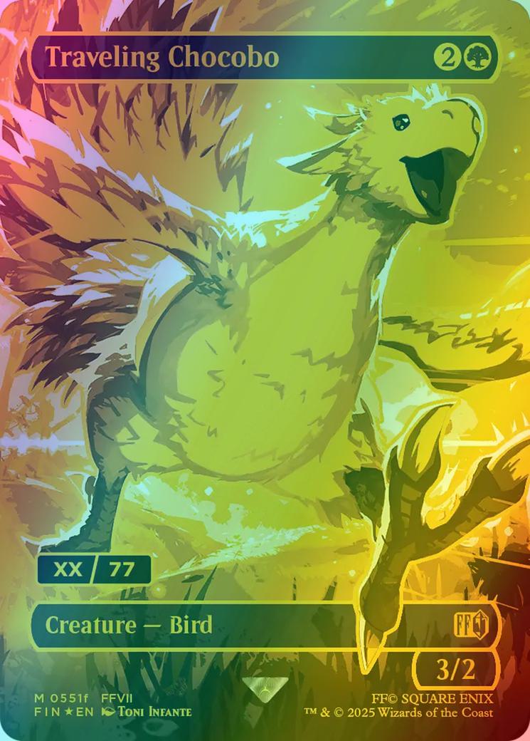 Traveling Chocobo - Serial Numbered [551f] [Borderless] [FINAL