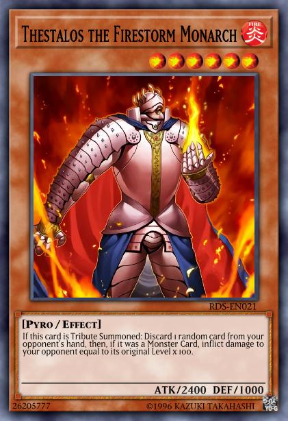 Thestalos the Firestorm Monarch - SR01-EN008 - Common - 1st Edition