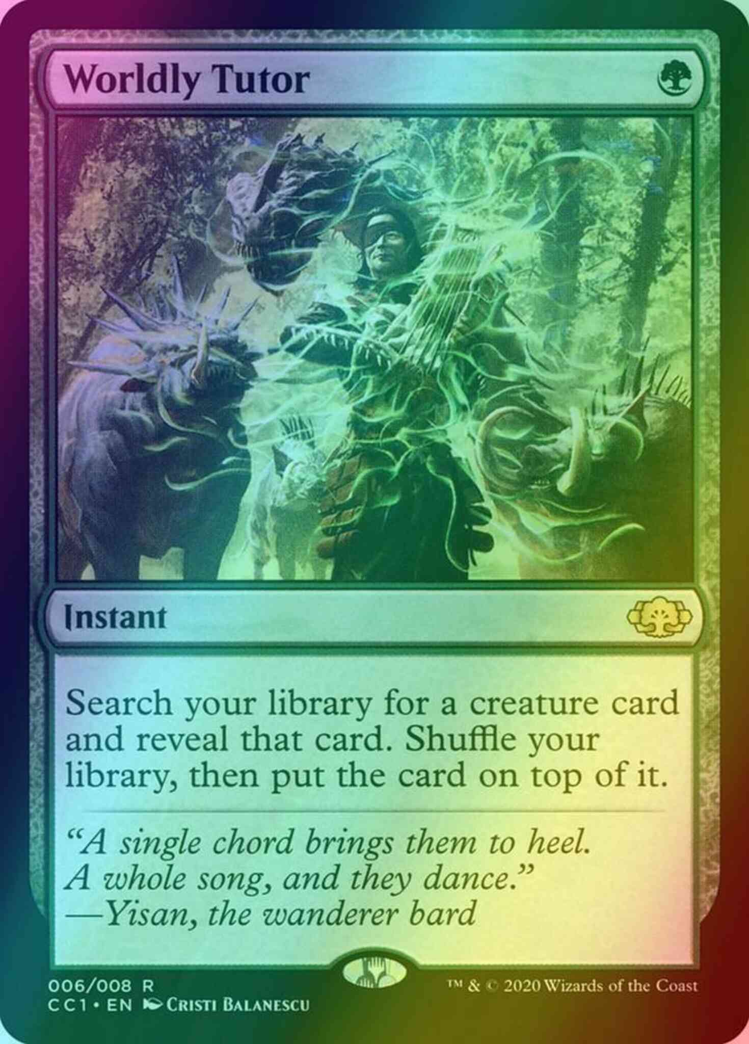 mtg green tutor cards Worldly Tutor [6] [Commander Collection: Green] [Foil] – Face to Face Games