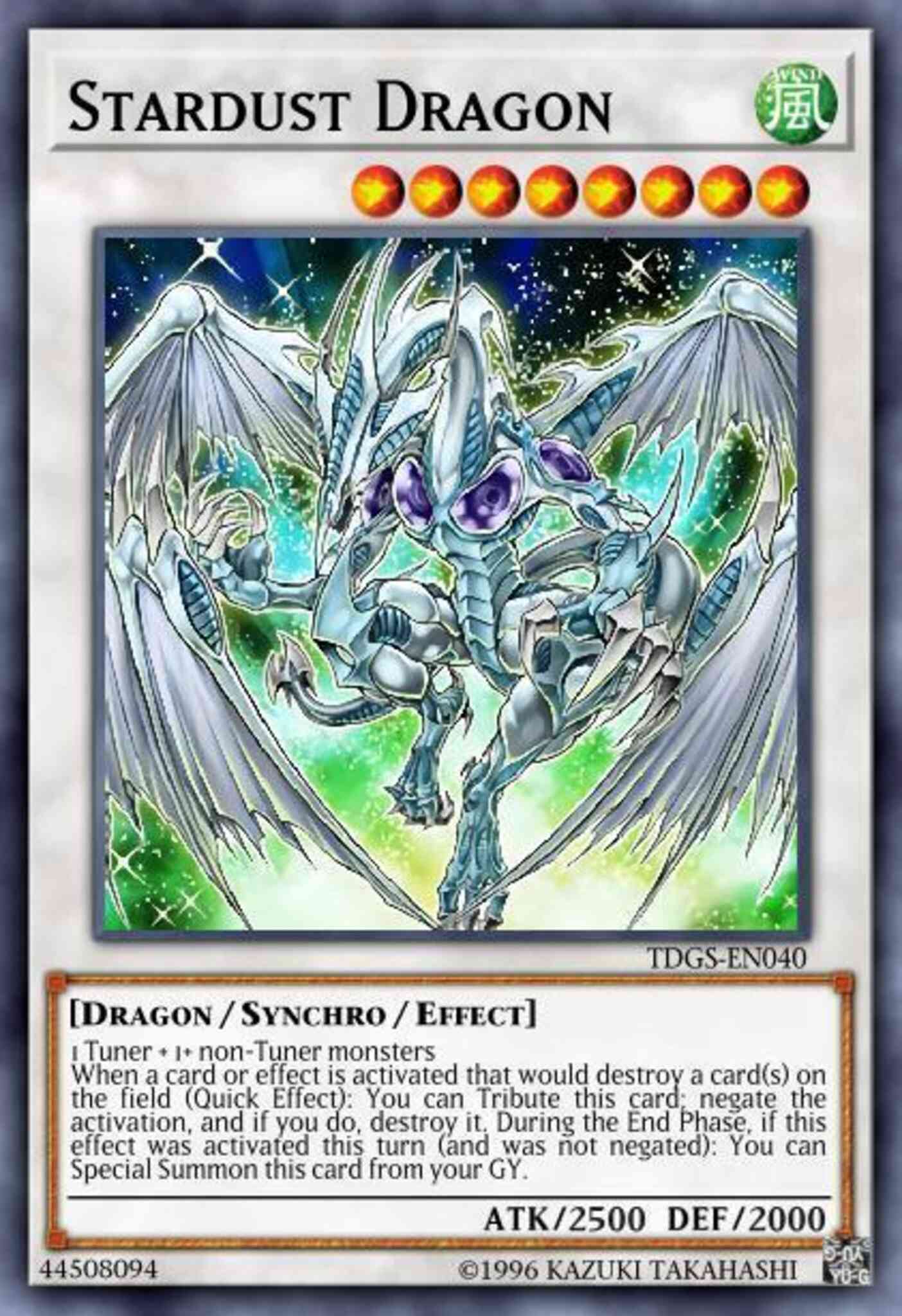 Stardust Dragon - TDGS-EN040 - Ghost Rare - 1st Edition Face to Face Games Stardust Dragon - TDGS-EN040 - Ghost Rare - 1st Edition Face to Face Games