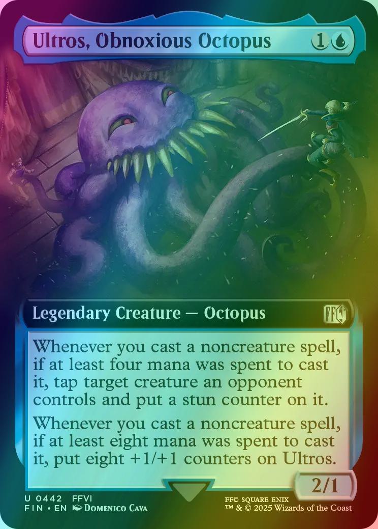ultros mtg card Magic The Gathering - Universes Beyond - Final Fantasy if at least eight mana was spent to cast it Ultros, Obnoxious Octopus - U0083