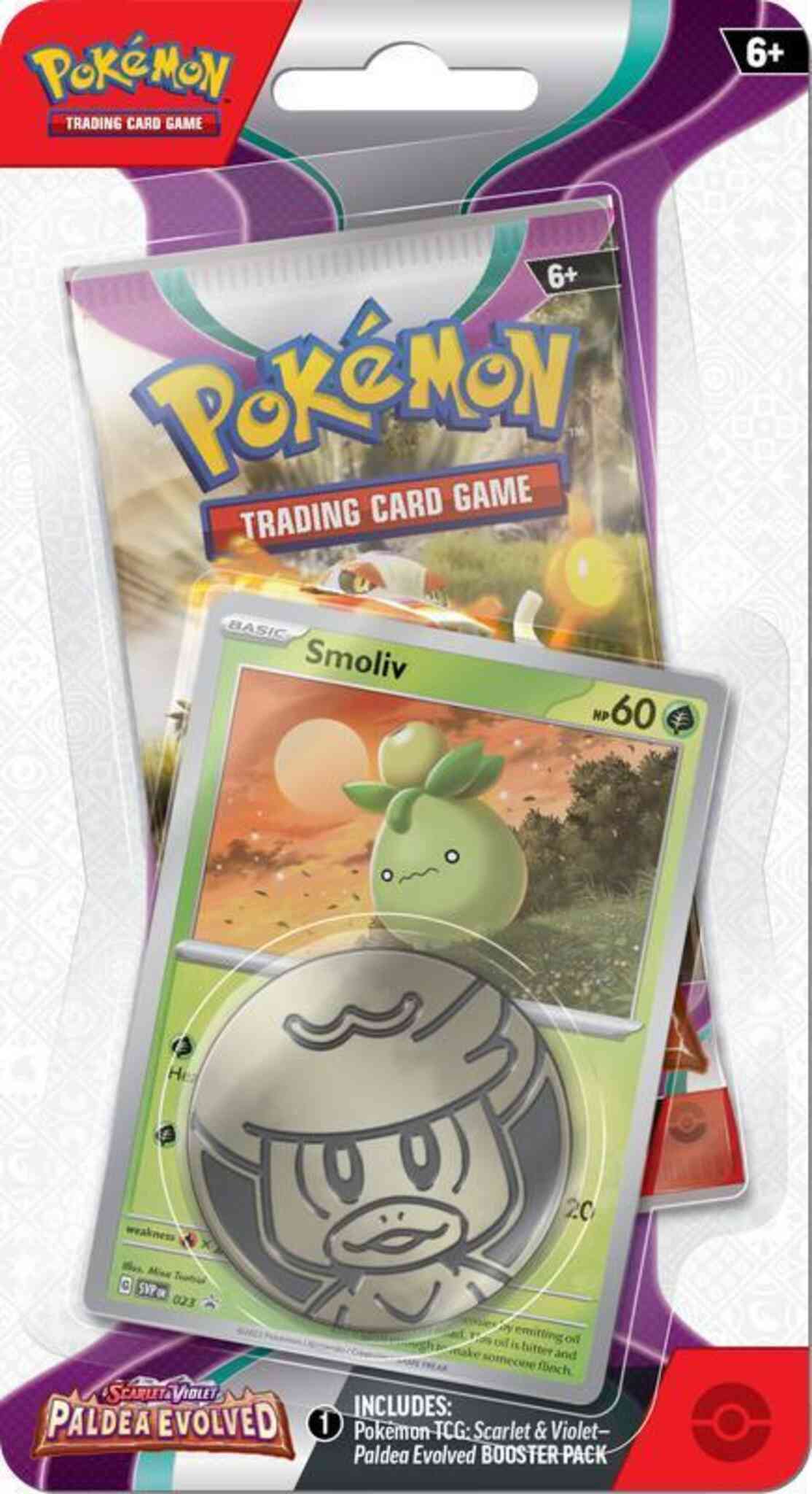 Pokmon TCG: Scarlet & Violet - Paldea Evolved - Blister Pack - Single Booster - Smoliv Promo Card Face to Face Games Pokmon TCG: Scarlet & Violet - Paldea Evolved - Blister Pack - Single Booster - Smoliv Promo Card Face to Face Games