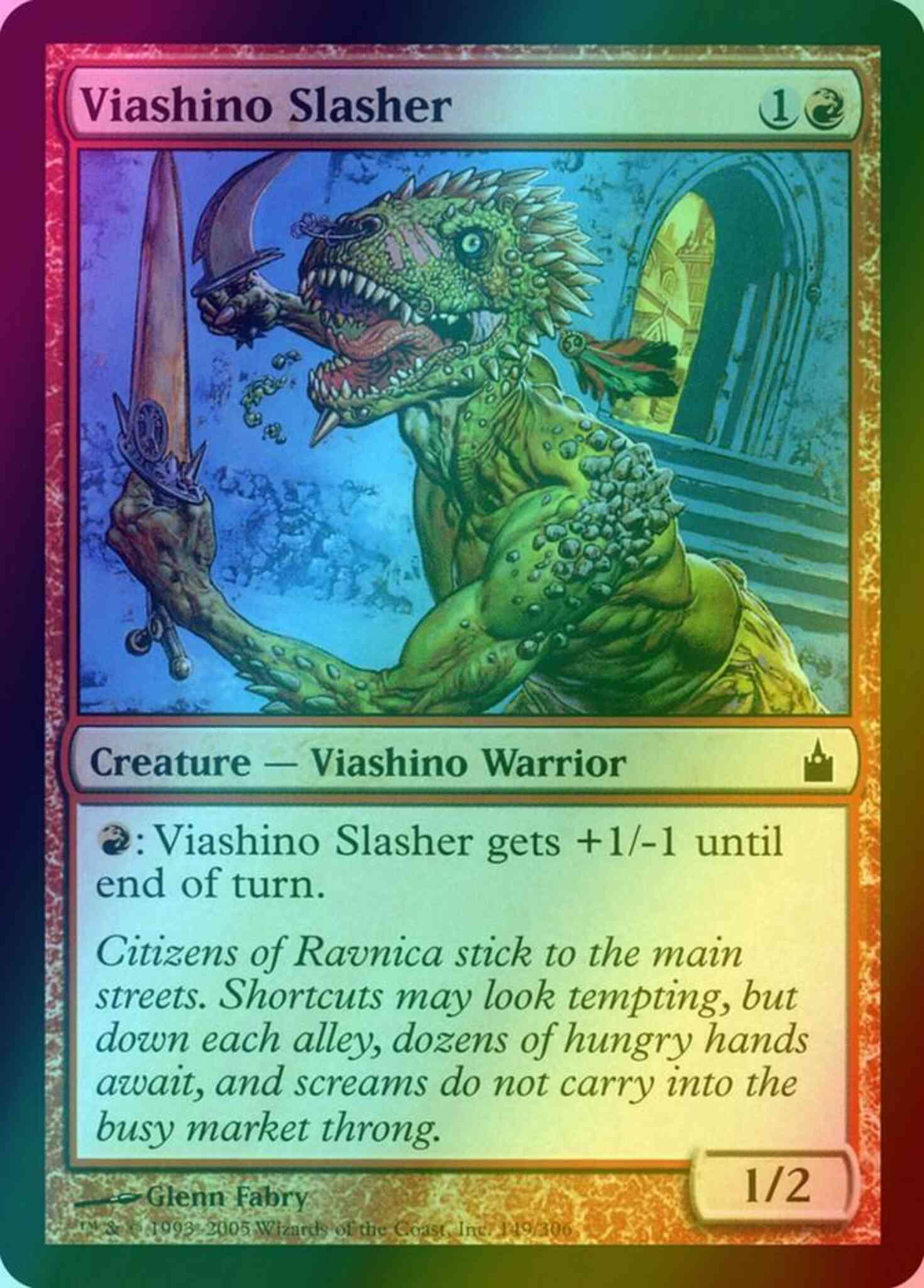 mtg viashino cards Viashino Slasher [149] [Ravnica City Of Guilds] [Foil] – Face to Face Games