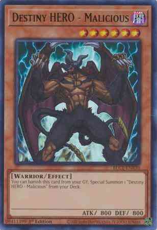 Destiny HERO - Malicious - BLC1-EN030 - Ultra Rare - 1st Edition