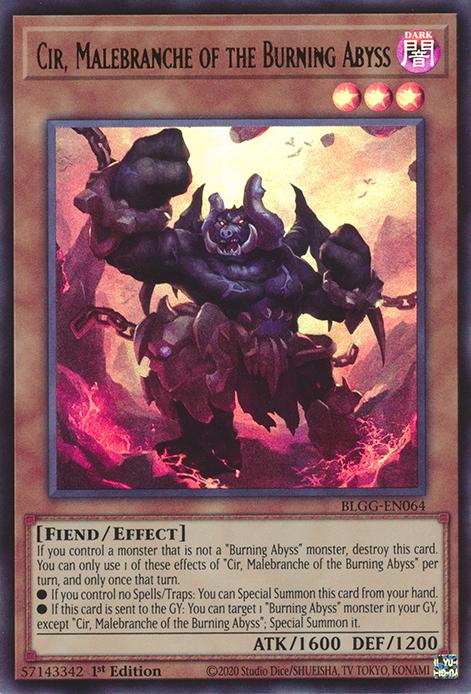 Cir, Malebranche of the Burning Abyss - BLGG-EN064 - Ultra Rare - 1st Edition