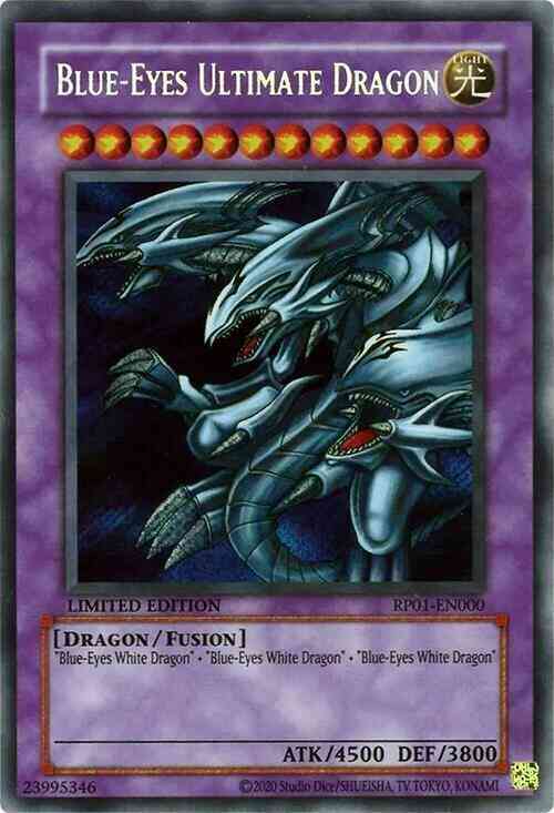 Blue-Eyes Ultimate Dragon - 2020 Date Reprint - RP01-EN000 - Secret Rare - Limited