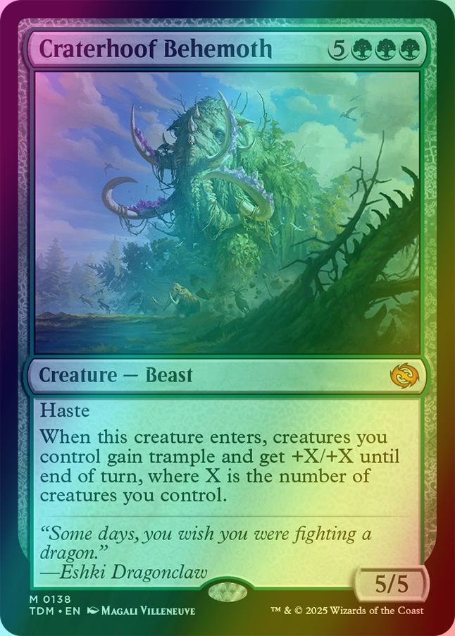 Craterhoof Behemoth [138] [Tarkir: Dragonstorm] [Foil] – Face to