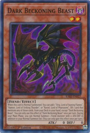 Dark Beckoning Beast - RA03-EN027 - Super Rare - 1st Edition