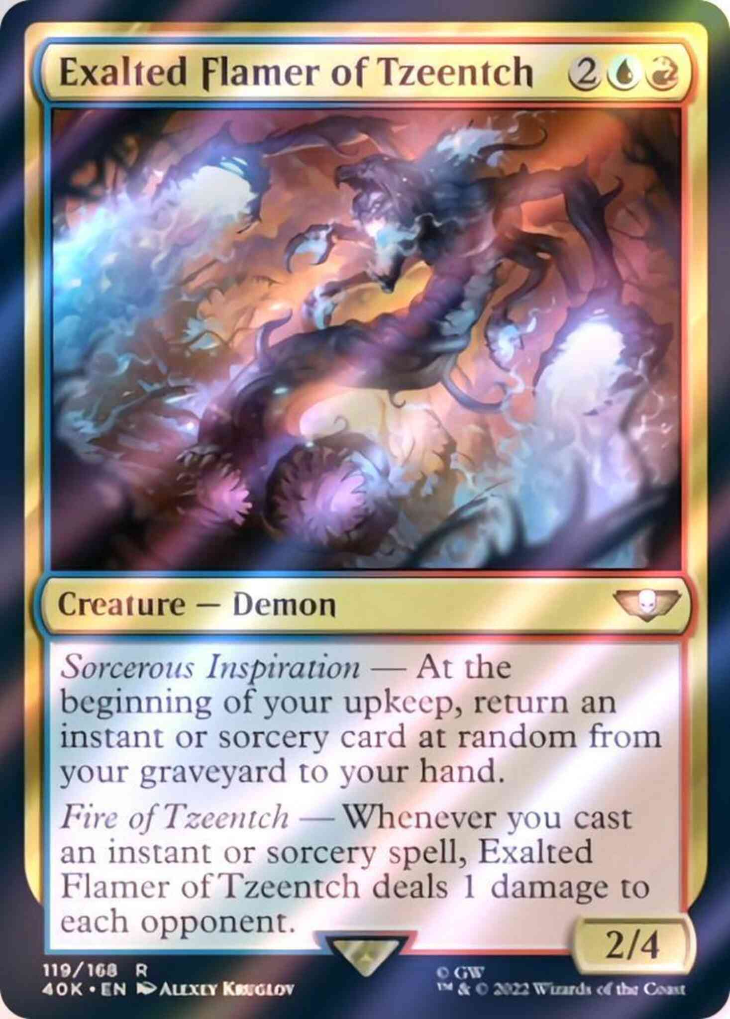 Exalted Flamer of Tzeentch [119] [Universes Beyond: Warhammer 40,000]  [Surge Foil] – Face to Face Games