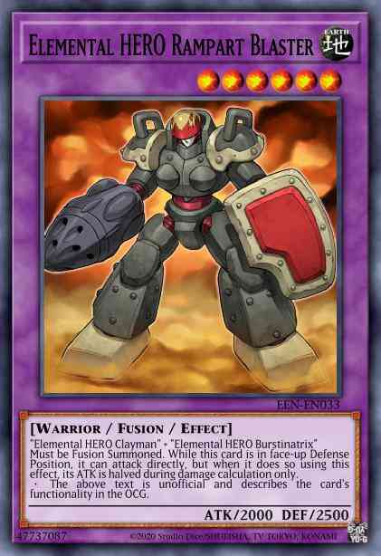 Elemental HERO Rampart Blaster - DP1-EN012 - Rare - 1st Edition