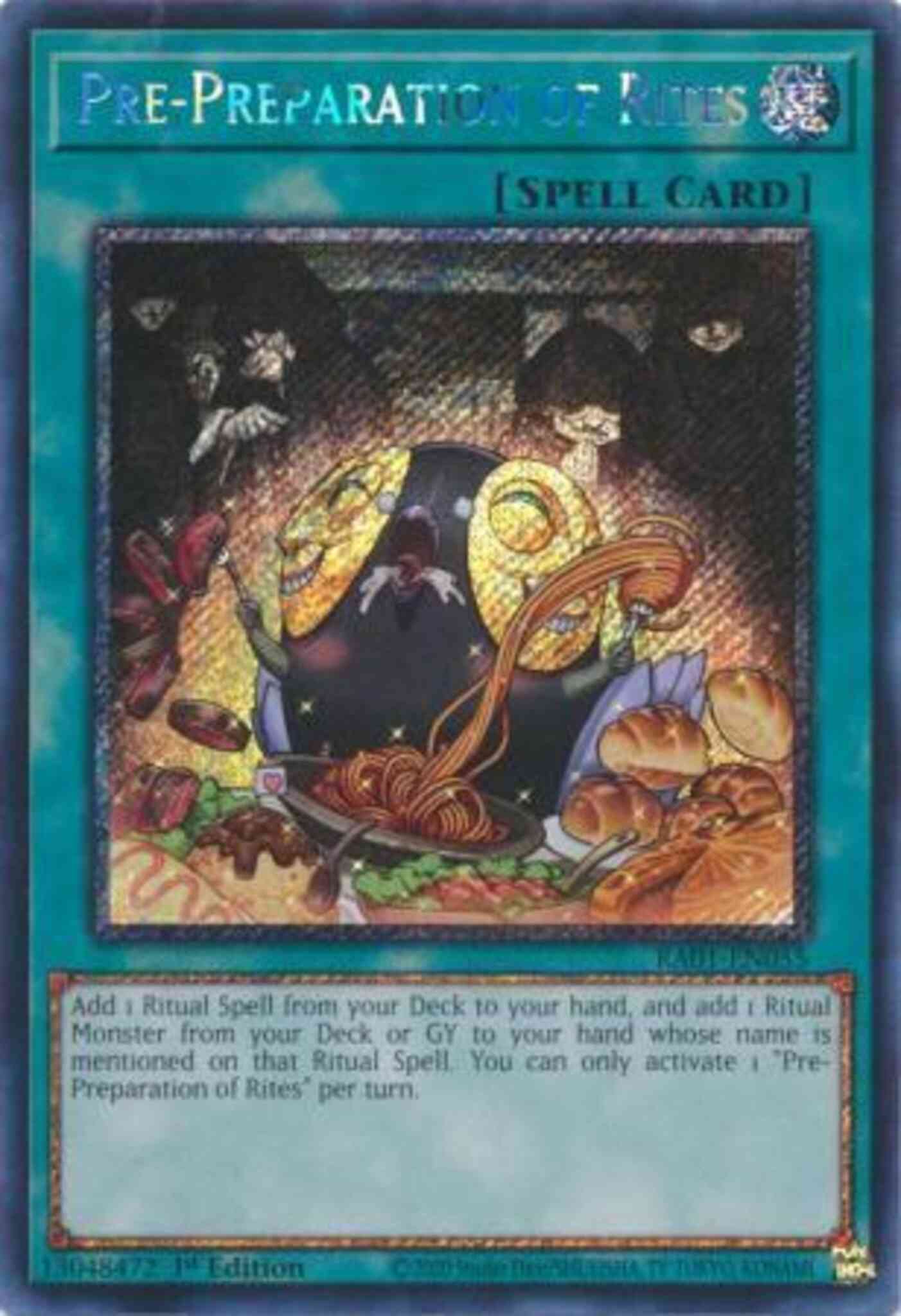 Pre-Preparation of Rites - RA01-EN055 - Platinum Secret Rare - 1st Edition