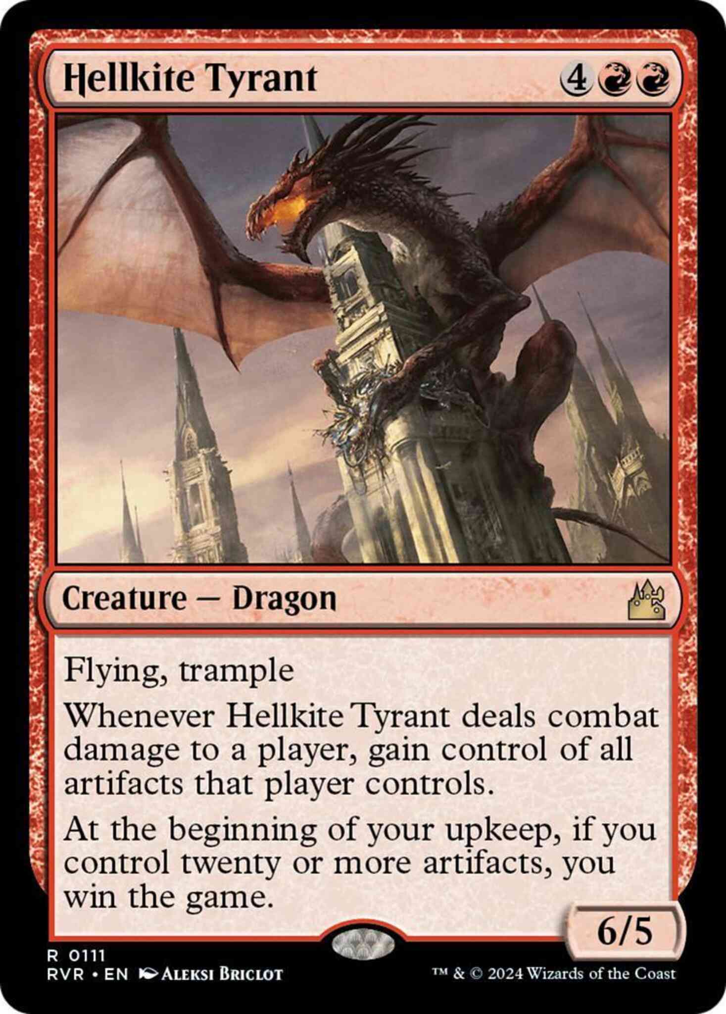 Hellkite Tyrant [111] [Ravnica Remastered] [Non-Foil] – Face to