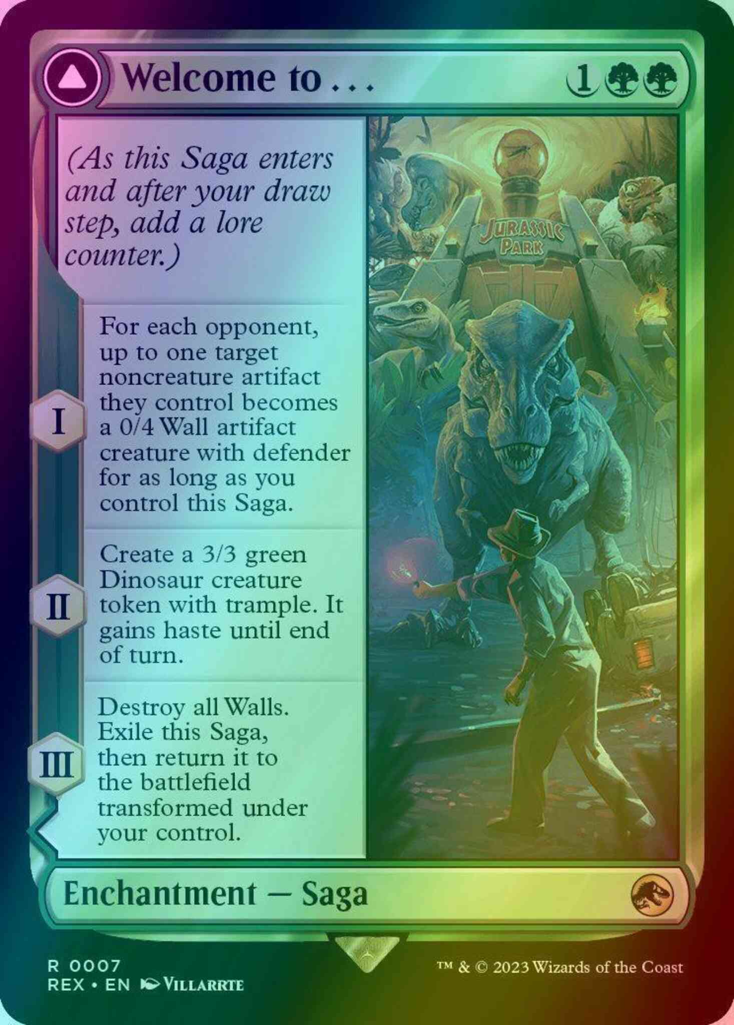 Welcome to . . . // Jurassic Park [7] [Borderless] [Universes Beyond: Jurassic World Collection] [Foil] – Face to Face Games
