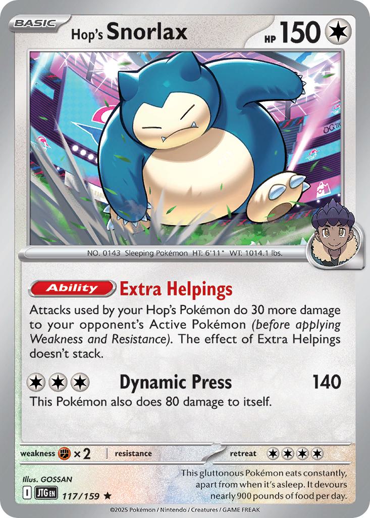 rare snorlax card Hop's Snorlax - 117/159