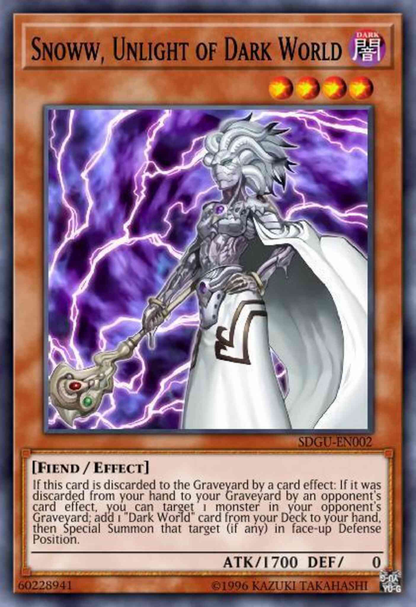 Snoww, Unlight of Dark World - SDGU-EN002 - Super Rare - Unlimited