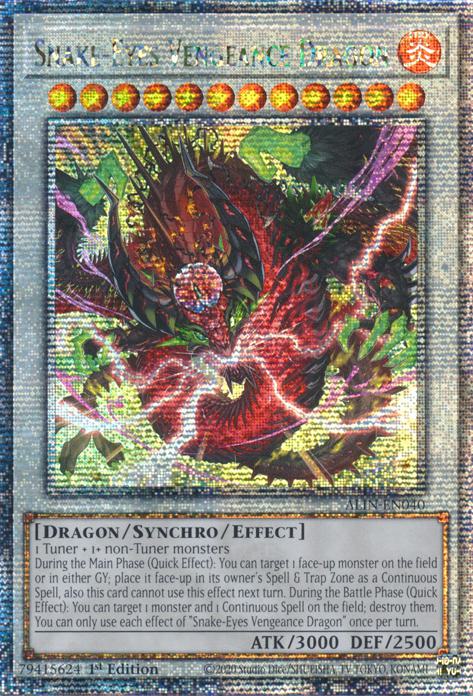 Snake-Eyes Vengeance Dragon - ALIN-EN040 - Quarter Century Secret Rare - 1st Edition