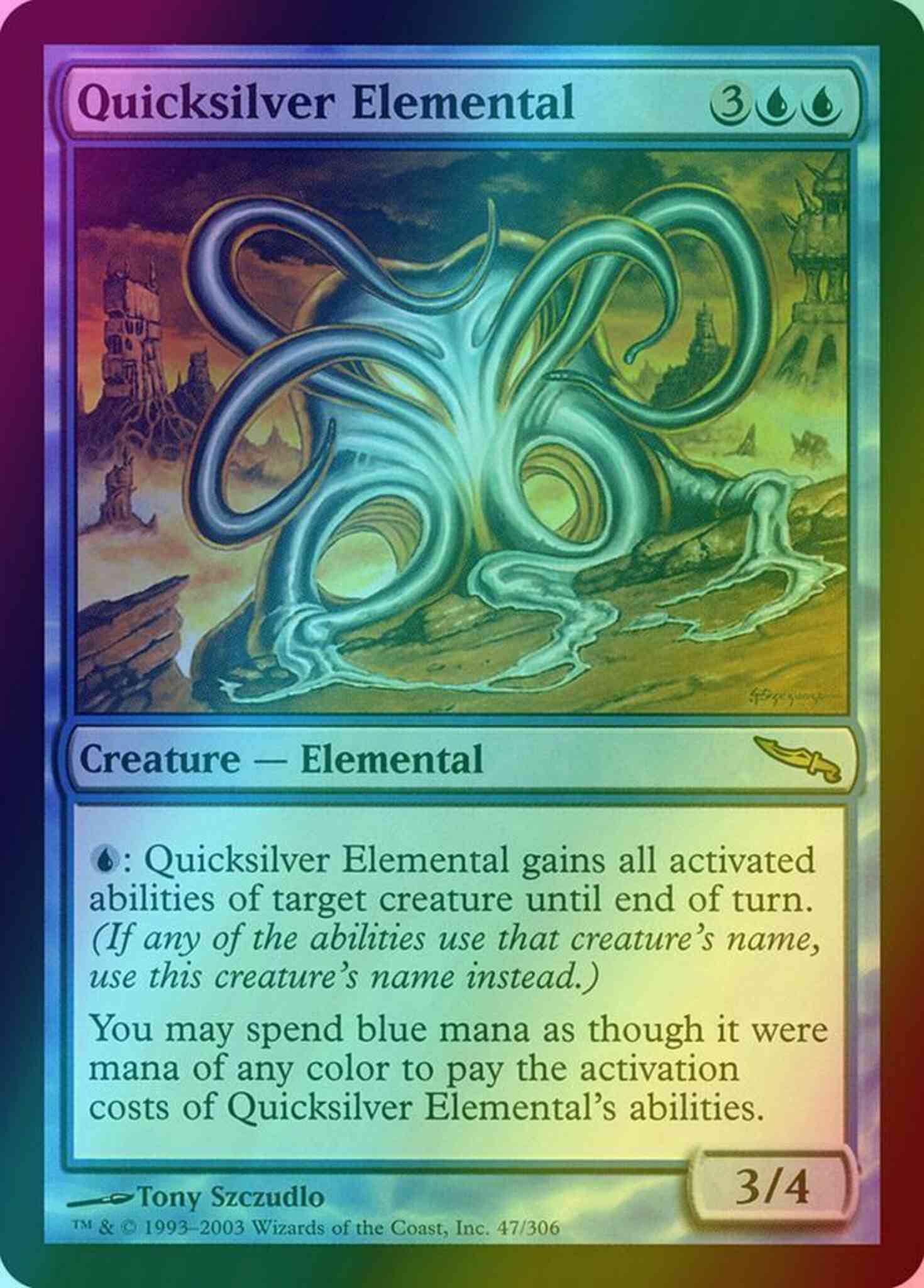 Quicksilver Elemental [47] [Mirrodin] [Foil] – Face to Face Games
