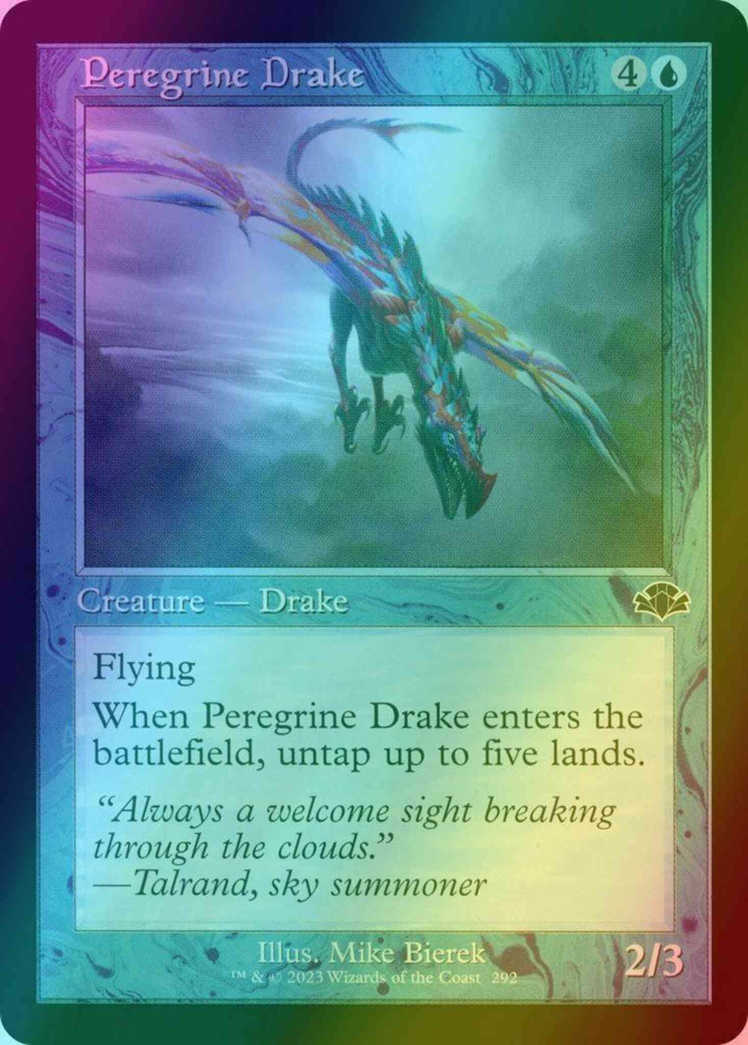 Peregrine Drake [292] [Retro Frame] [Dominaria Remastered] [Foil] – Face to  Face Games