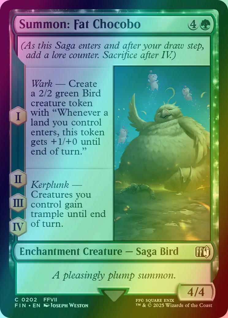 mtg final fantasy fat chocobo Summon: Fat Chocobo [202] [FINAL FANTASY] [Foil] – Face to Face Games
