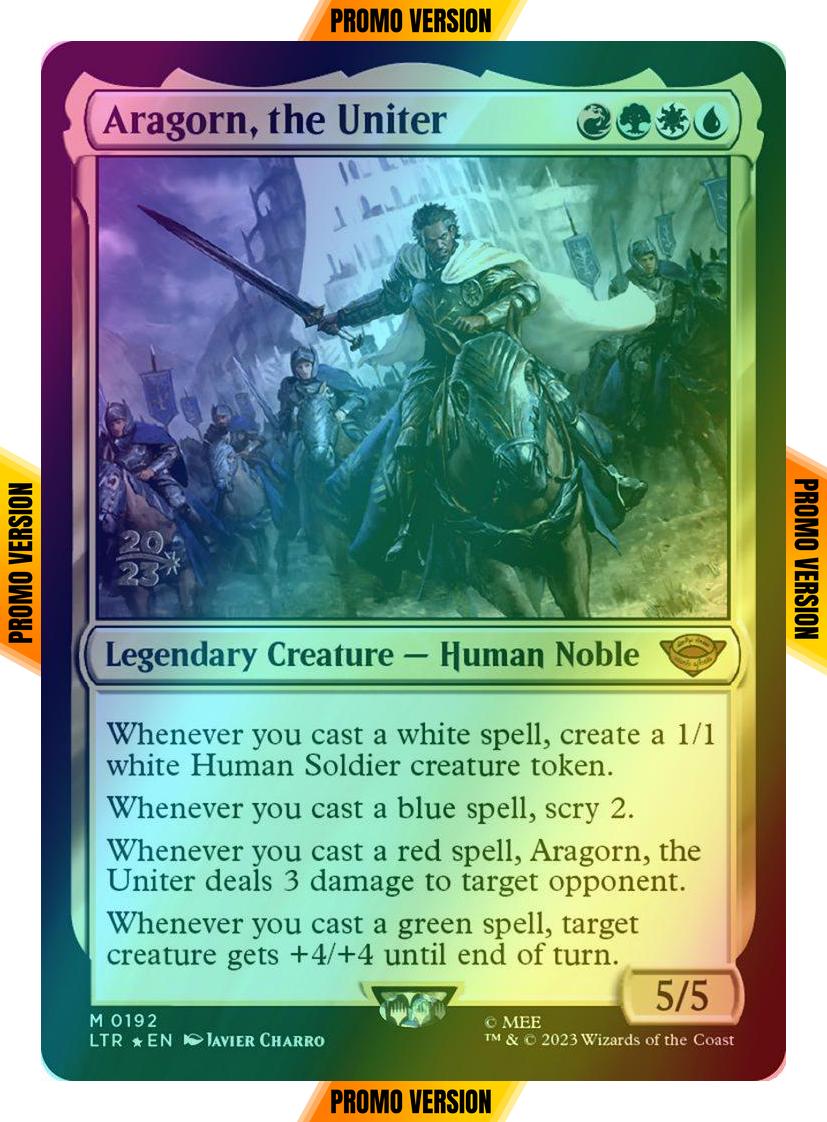 mtg aragorn cards Aragorn, the Uniter [192s] [Prerelease] [The Lord of the Rings: Tales of  Middle-earth: Promos] [Foil] – Face to Face Games
