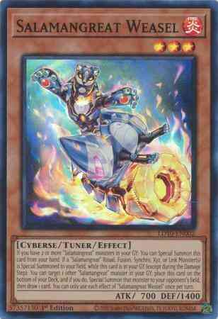 Salamangreat Weasel - LD10-EN002 - Super Rare - 1st Edition