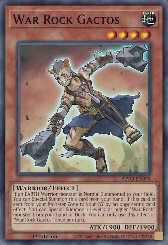 War Rock Gactos - BLVO-EN094 - Super Rare - 1st Edition
