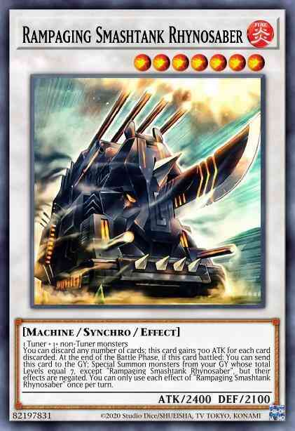 Rampaging Smashtank Rhynosaber - ROTD-EN093 - Super Rare - 1st Edition