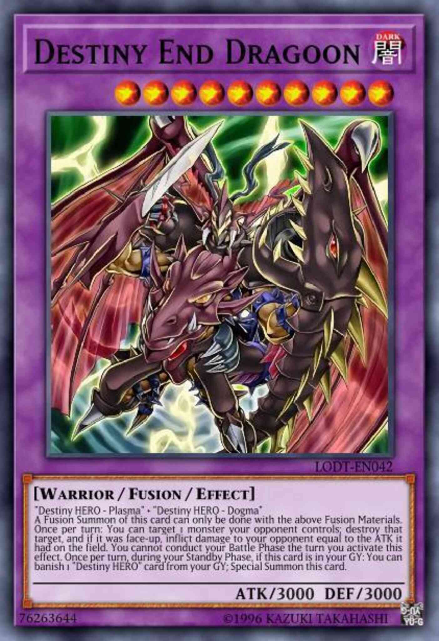Destiny End Dragoon - LODT-EN042 - Ultimate Rare - 1st Edition