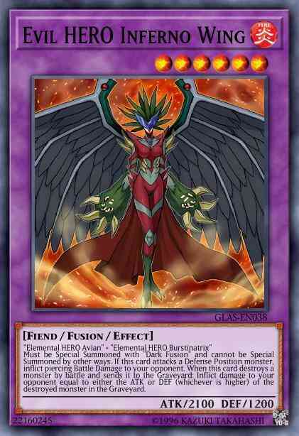 Evil HERO Inferno Wing - GLAS-EN038 - Ultimate Rare - Unlimited